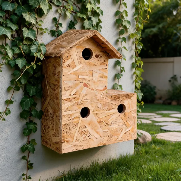 Brown_Wood_L-Shaped_Three-Entry_Bird_House_Sloped_Roof
