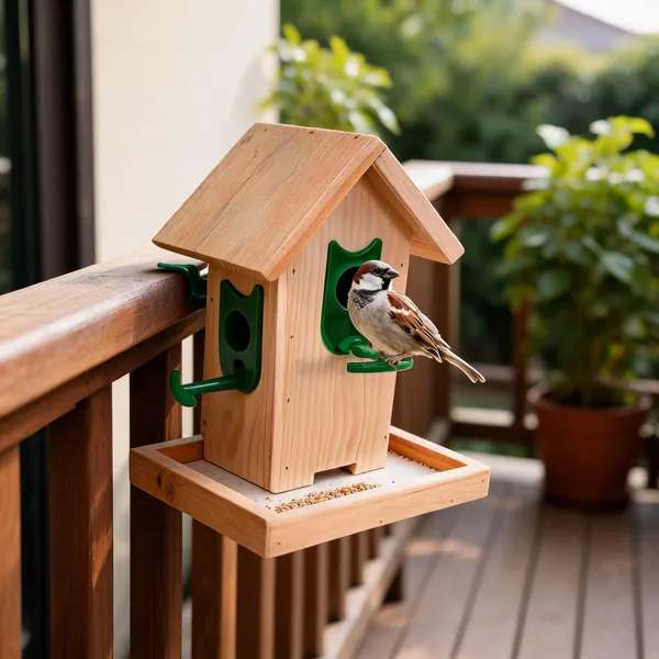Brown_Pine_Wood_Wall_Mounted_House_Style_Bird_Feeder