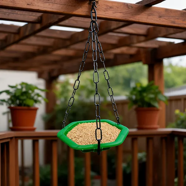 Green_Plastic_Hanging_Bowl_Bird_Feeder_With_Chain
