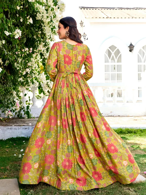 Green_Georgette_Vatican_Print_Flared_Anarkali_Gown_For_Women