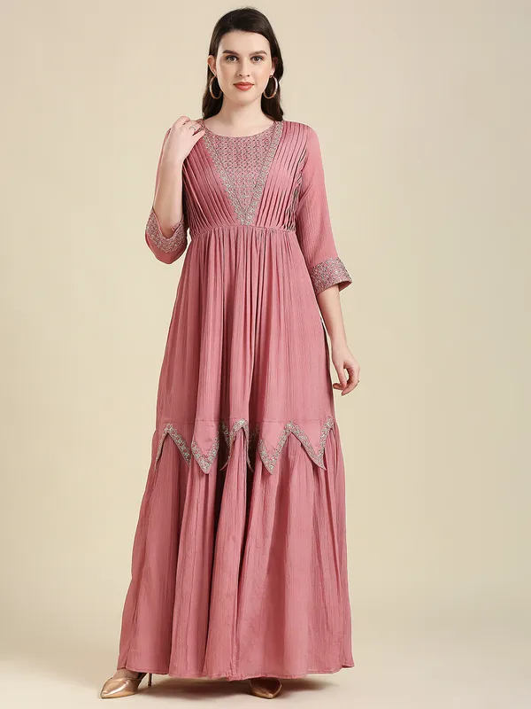 Pink_Georgette_Embroidered_Lehenga_Choli_Set_For_Women