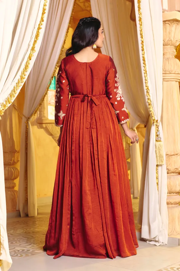 Rust_Rayon_Embroidered_Sharara_Suit_For_Women