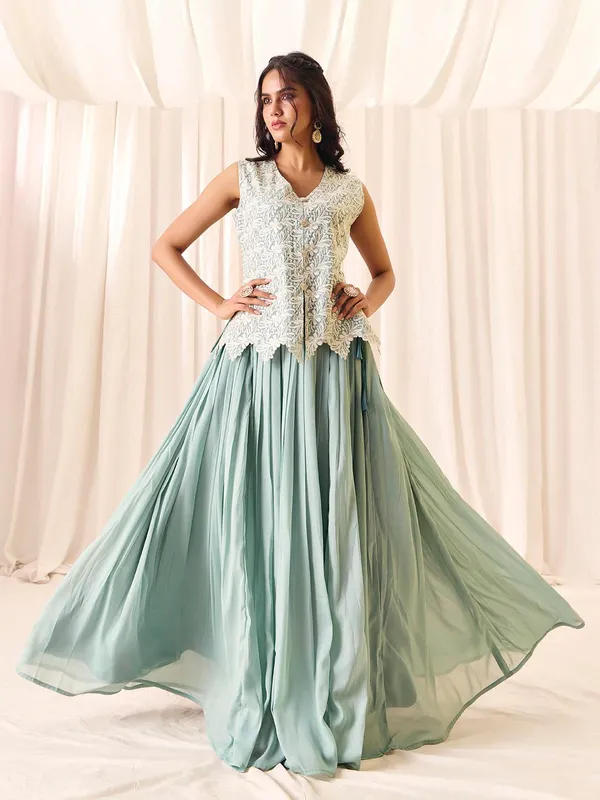 Sky_Blue_Georgette_Vatican_Print_Embroidered_Top_Skirt_Set_For_Women