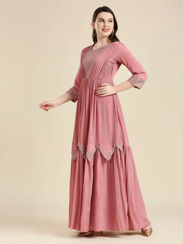 Pink_Georgette_Embroidered_Lehenga_Choli_Set_For_Women