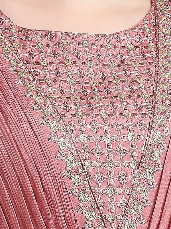Pink_Georgette_Embroidered_Lehenga_Choli_Set_For_Women