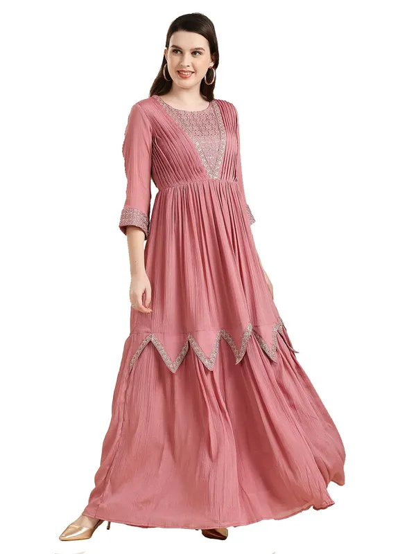 Pink_Georgette_Embroidered_Lehenga_Choli_Set_For_Women