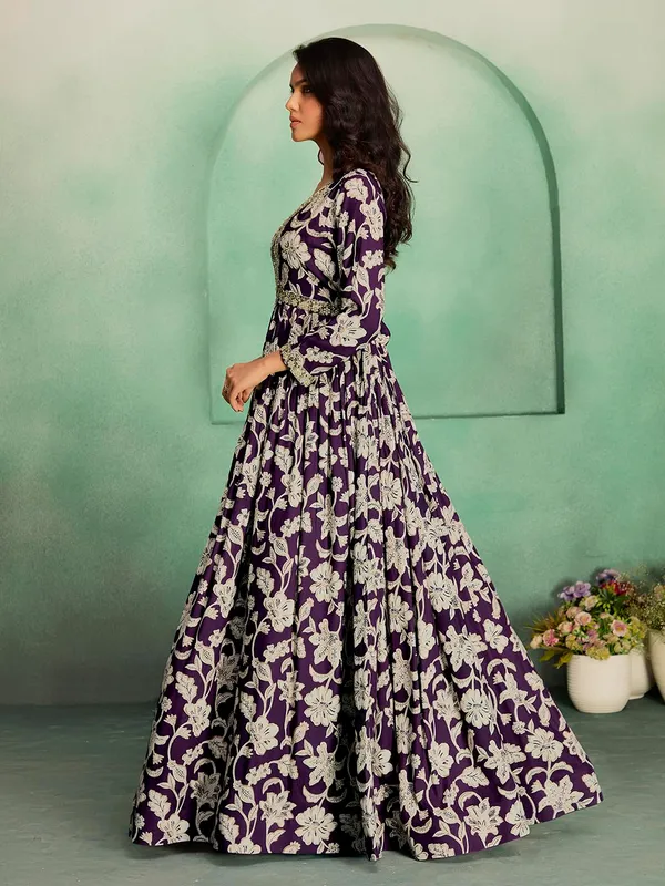 Wine_Georgette_Embroidered_Co-Ord_Set_For_Women