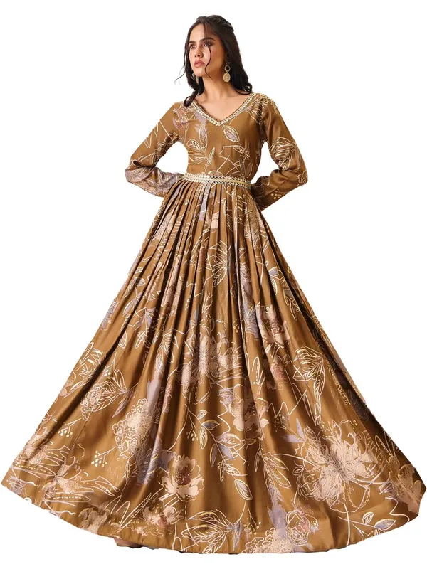 Coffee_Georgette_Vatican_Print_Embroidered_Anarkali_Gown_For_Women