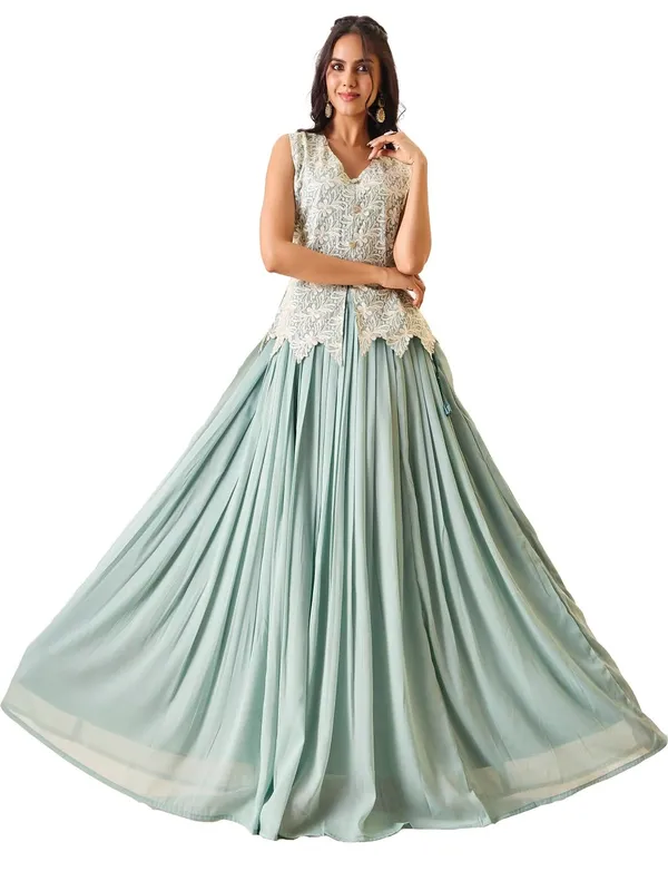 Sky_Blue_Georgette_Vatican_Print_Embroidered_Top_Skirt_Set_For_Women