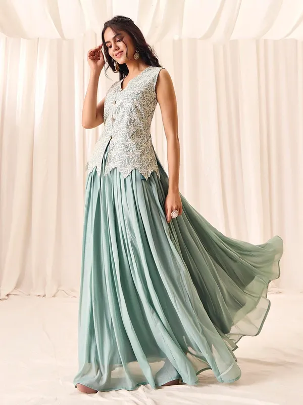 Sky_Blue_Georgette_Vatican_Print_Embroidered_Top_Skirt_Set_For_Women