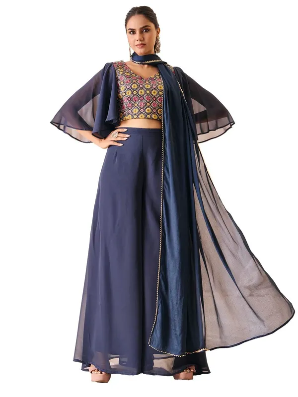 Navy_Blue_Georgette_Embroidered_Top_Palazzo_Set_For_Women