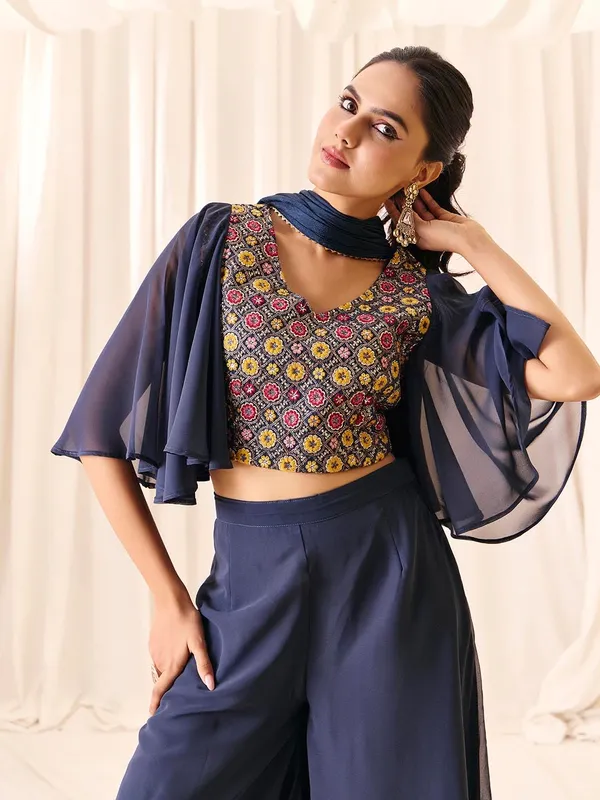 Navy_Blue_Georgette_Embroidered_Top_Palazzo_Set_For_Women