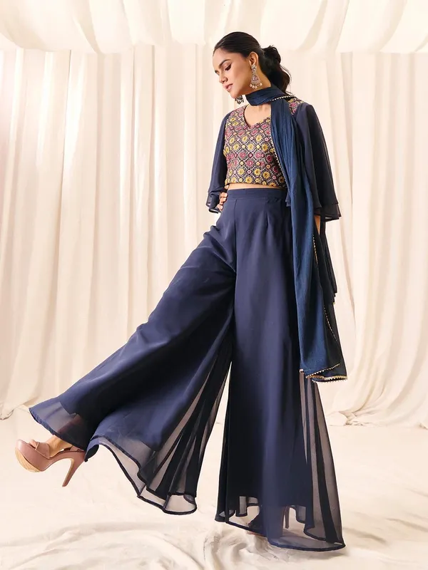 Navy_Blue_Georgette_Embroidered_Top_Palazzo_Set_For_Women