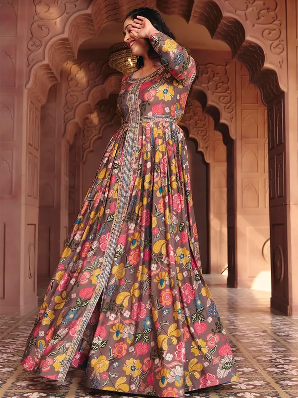 Coffee_Georgette_Flared_Anarkali_Embroidered_Gown_For_Women