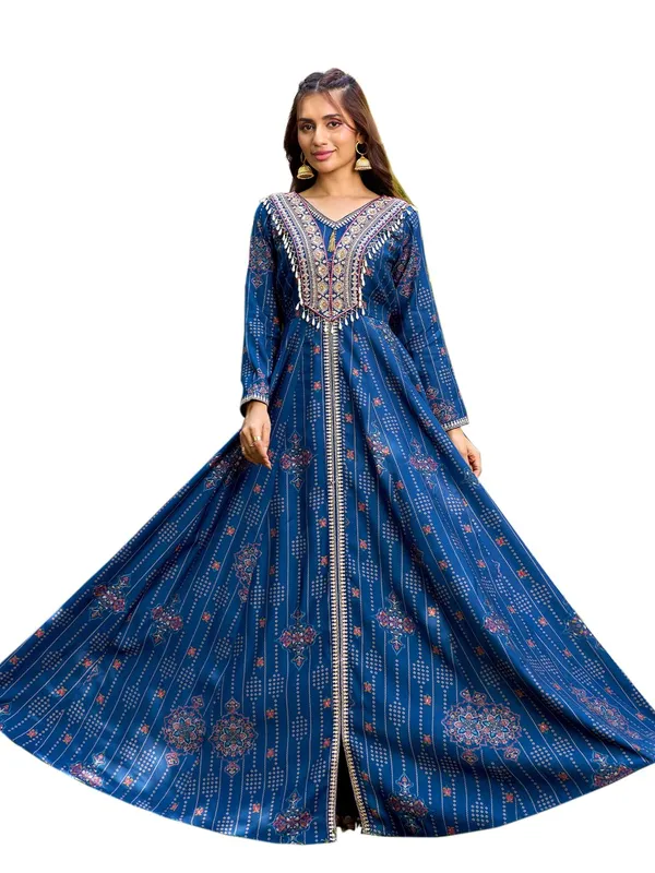 Blue_Georgette_Embroidered_Gown_For_Women