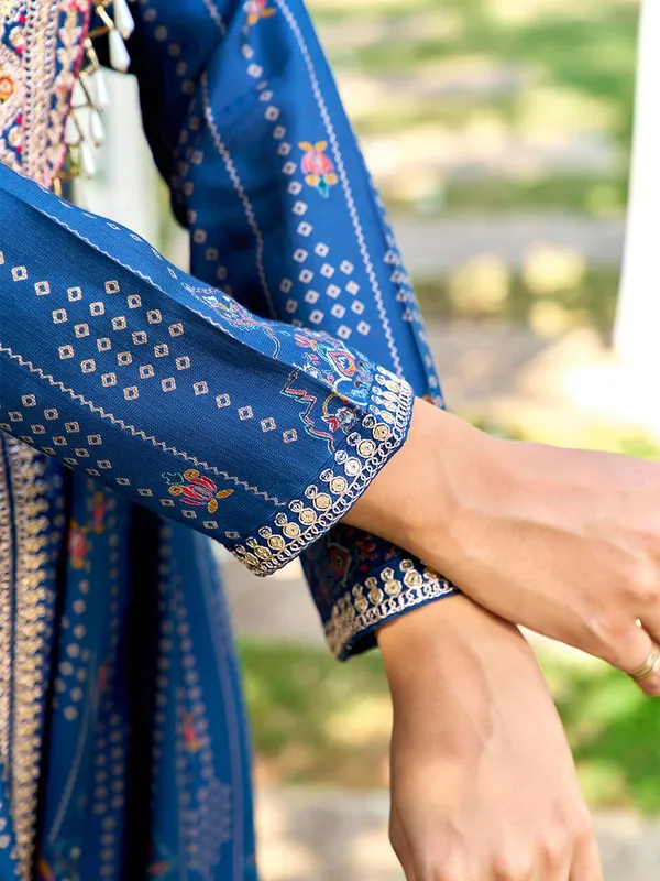 Blue_Georgette_Embroidered_Gown_For_Women