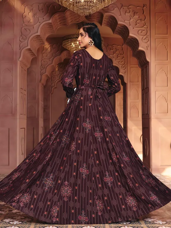 Coffee_Chinon_Flared_Anarkali_Embroidered_Gown_For_Women