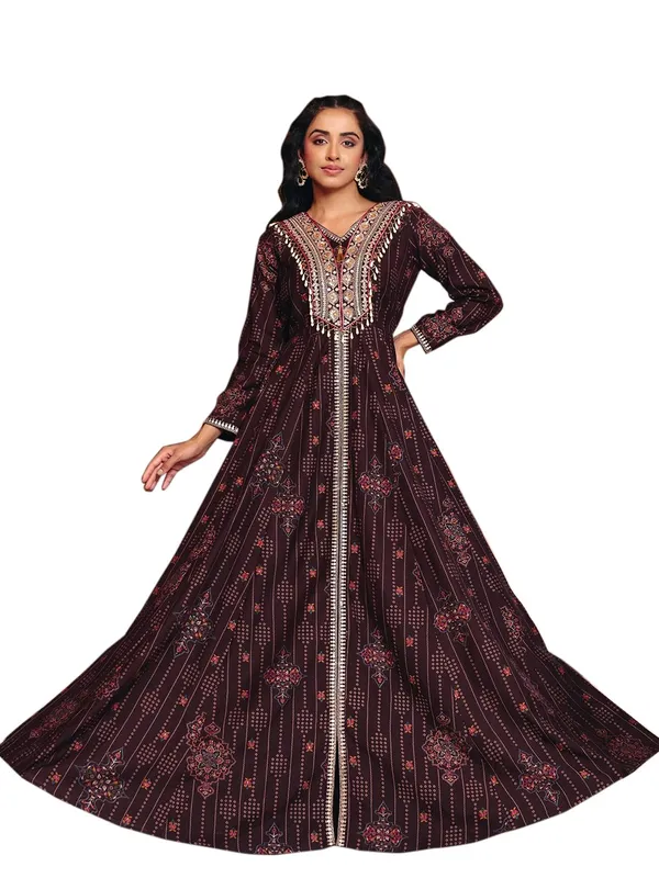 Coffee_Chinon_Flared_Anarkali_Embroidered_Gown_For_Women