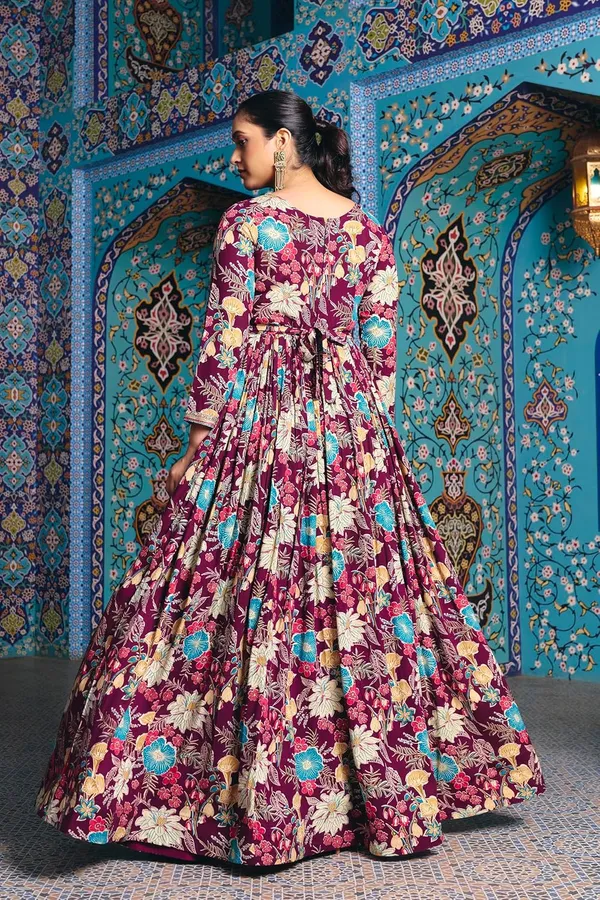 Wine_Georgette_Flared_Anarkali_Embroidered_Gown_For_Women