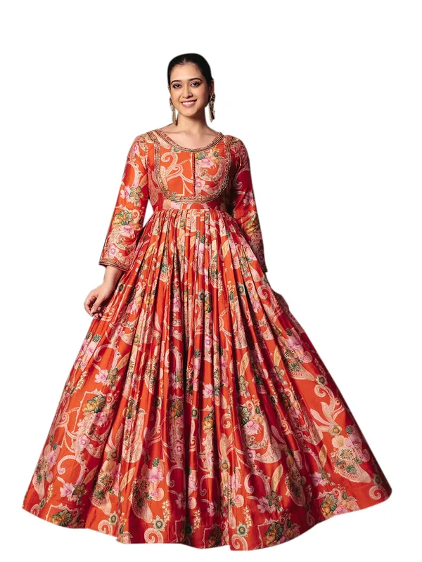 Orange_Georgette_Vatican_Print_Embroidered_Anarkali_Gown_For_Women