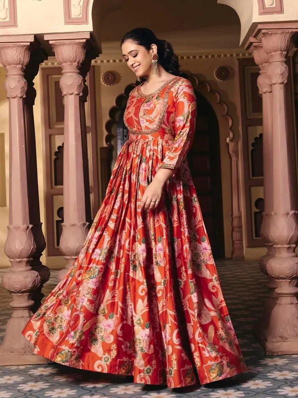 Orange_Georgette_Vatican_Print_Embroidered_Anarkali_Gown_For_Women