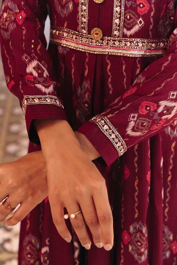 Maroon_Georgette_Bralin_Print_Flared_Anarkali_Gown_For_Women