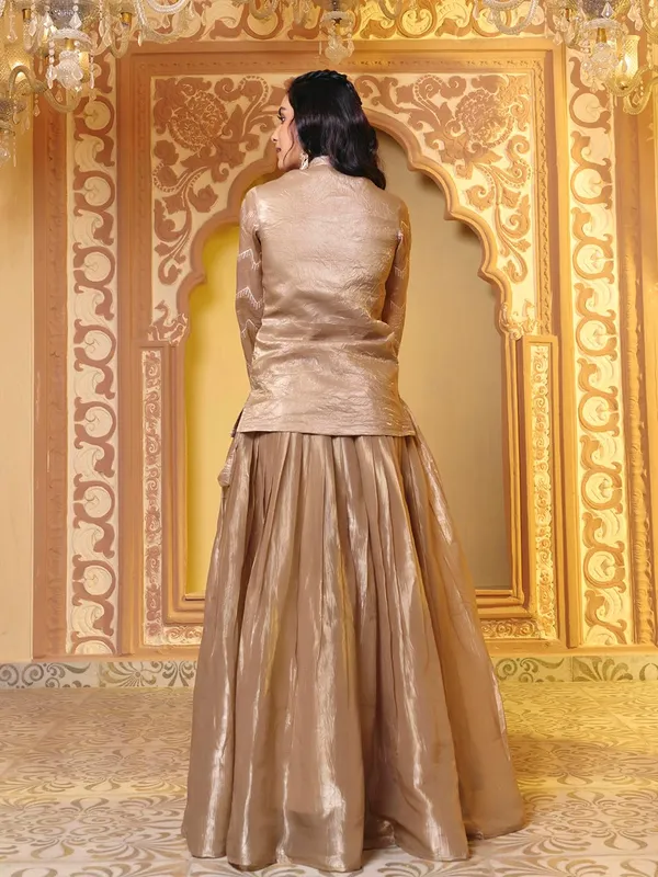 Gold_Crush_Fabric_Embroidered_Lehenga_Choli_Top_Skirt_Set_For_Women