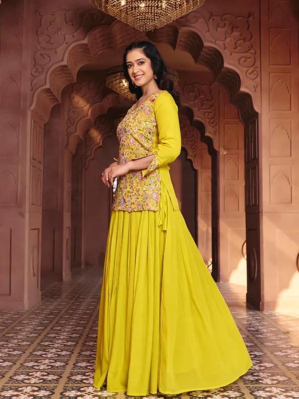 Yellow_Chinon_Embroidered_Lehenga_Choli_Set_For_Women