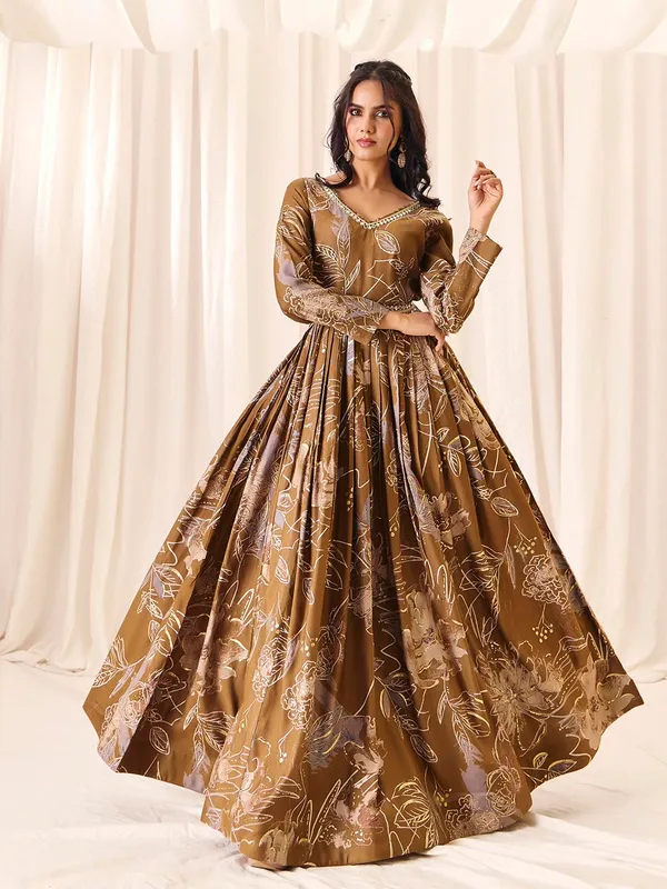 Coffee_Georgette_Vatican_Print_Embroidered_Anarkali_Gown_For_Women