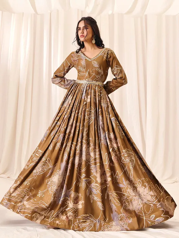 Coffee_Georgette_Vatican_Print_Embroidered_Anarkali_Gown_For_Women