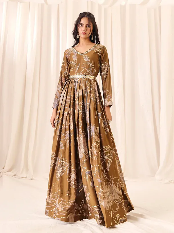 Coffee_Georgette_Vatican_Print_Embroidered_Anarkali_Gown_For_Women