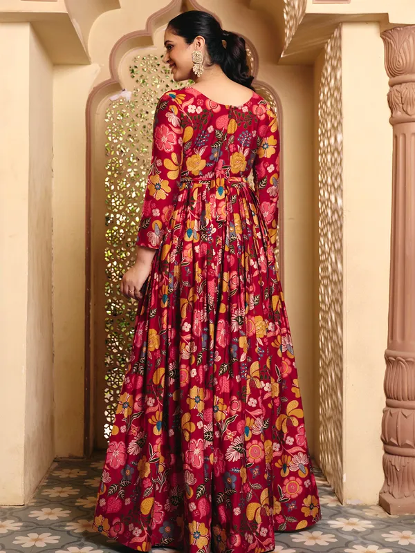 Maroon_Rayon_Flared_Anarkali_Embroidered_Gown_For_Women