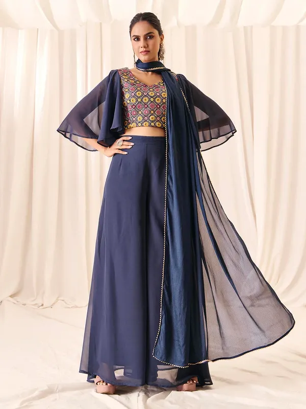 Navy_Blue_Georgette_Embroidered_Top_Palazzo_Set_For_Women