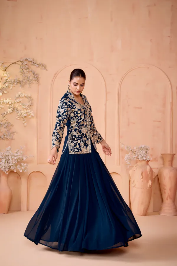 Dark_Blue_Rayon_Embroidered_Sharara_Suit_For_Women