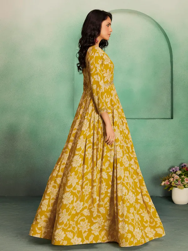 Yellow_Georgette_Embroidered_Sharara_Set_For_Women