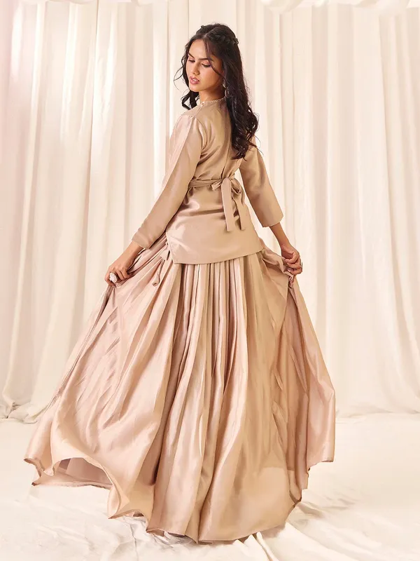 Ivory_Vatican_Vichitra_Embroidered_V-Neck_Top_Skirt_Set_For_Women