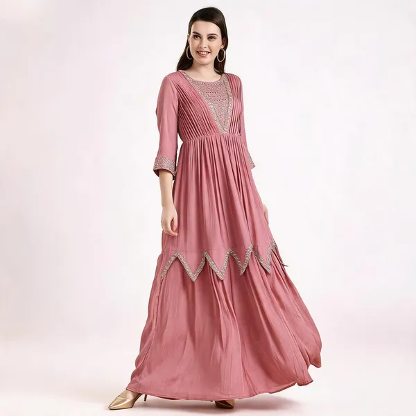 Pink_Georgette_Embroidered_Lehenga_Choli_Set_For_Women