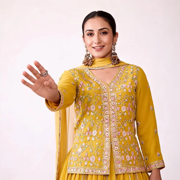 Yellow_Georgette_Embroidery_Dori_Work_Skirt_Top_Dupatta_Set_For_Women