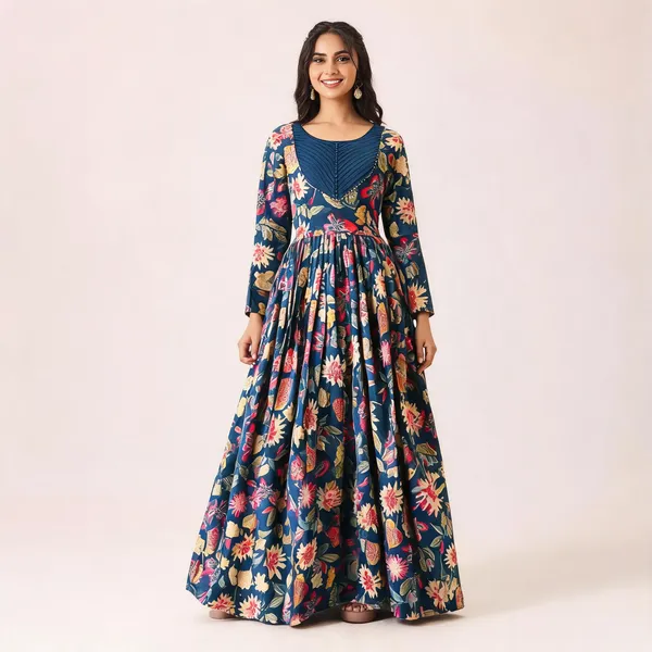 Morpich_Chanderi_Flared_Anarkali_Embroidered_Gown_For_Women