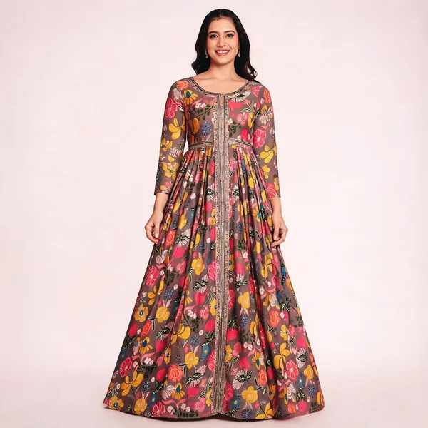 Coffee_Georgette_Flared_Anarkali_Embroidered_Gown_For_Women