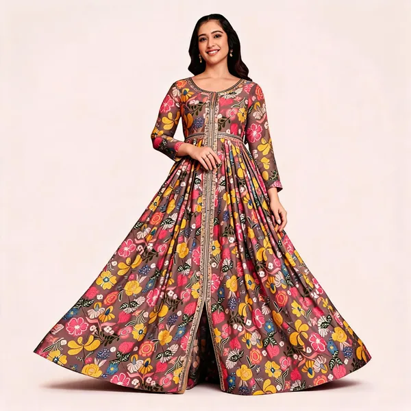 Coffee_Georgette_Flared_Anarkali_Embroidered_Gown_For_Women