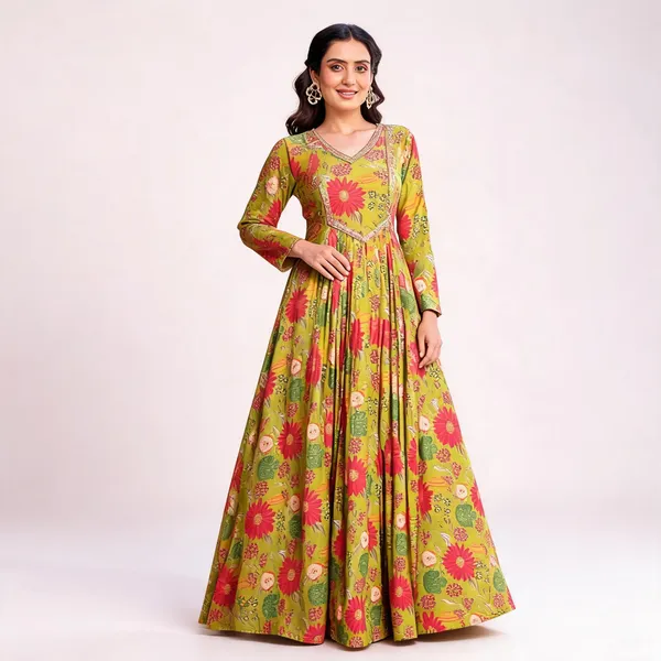 Green_Georgette_Vatican_Print_Flared_Anarkali_Gown_For_Women