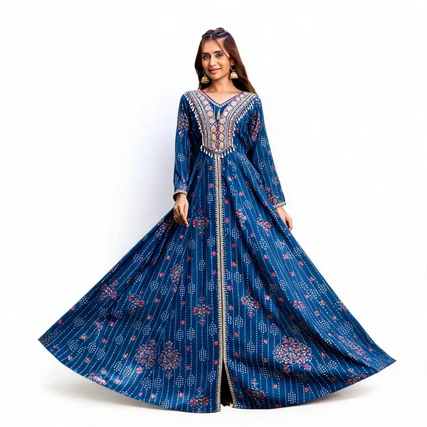 Blue_Georgette_Embroidered_Gown_For_Women