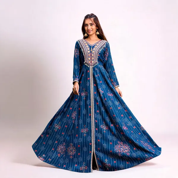 Blue_Georgette_Embroidered_Gown_For_Women