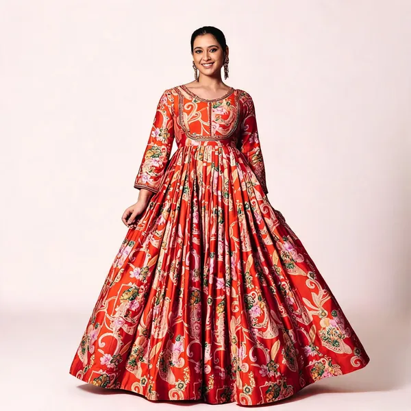 Orange_Georgette_Vatican_Print_Embroidered_Anarkali_Gown_For_Women