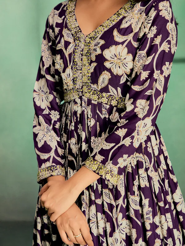 Wine_Georgette_Embroidered_Co-Ord_Set_For_Women