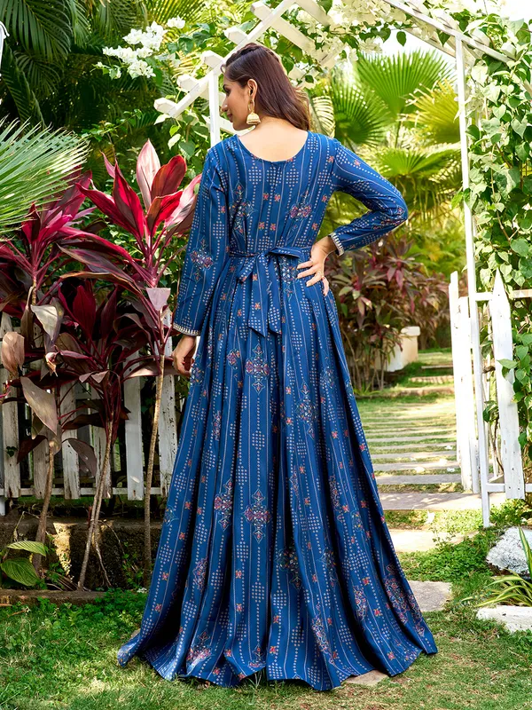 Blue_Georgette_Embroidered_Gown_For_Women