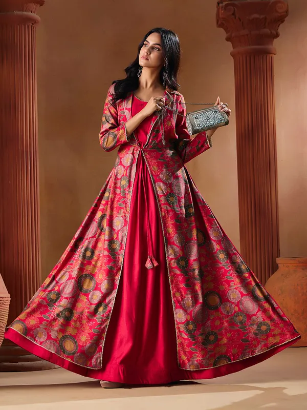 Pink_Georgette_Vatican_Print_Indo_Western_Gown_For_Women