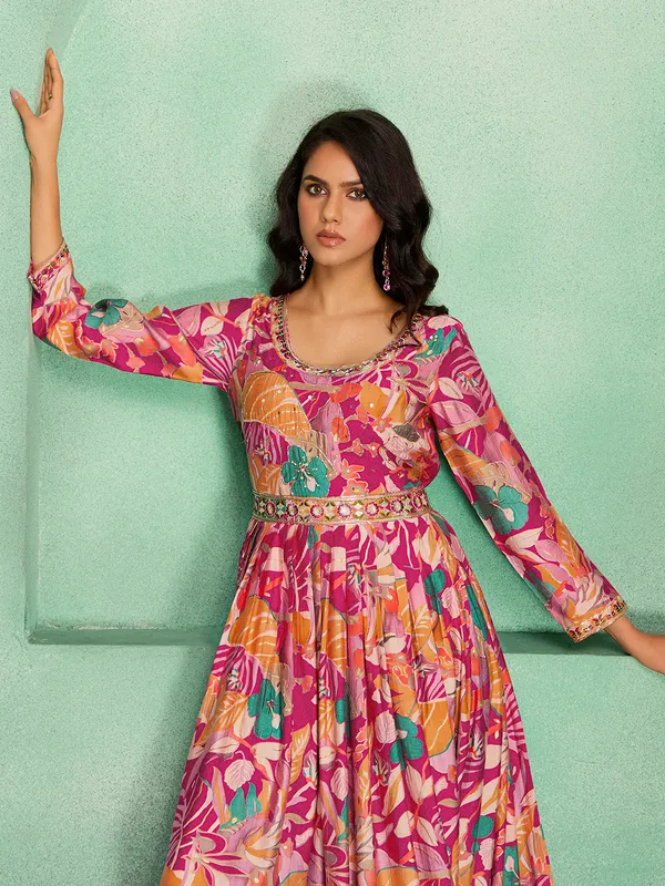 Pink_Rayon_Embroidered_Kurti_Pant_Set_For_Women
