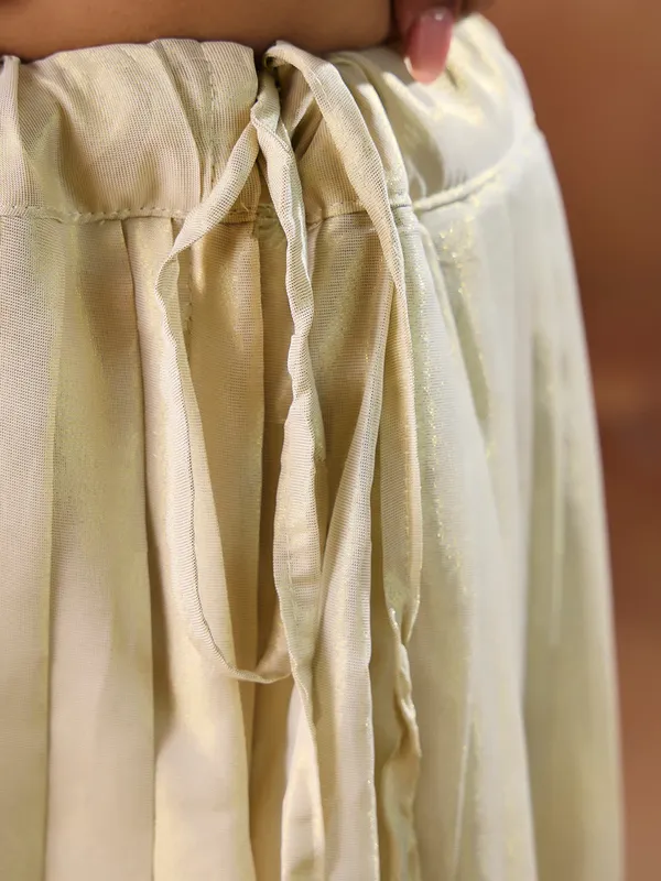 Off_White_Georgette_Shimmer_Embroidered_V-Neck_Top_Skirt_Set_For_Women
